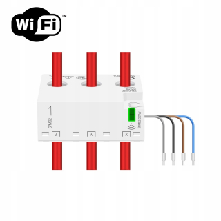 Smart home ovládač - Merač energie a prúdu, 3-fázový, obojsmerný transformátor, 63A WiFi TUYA